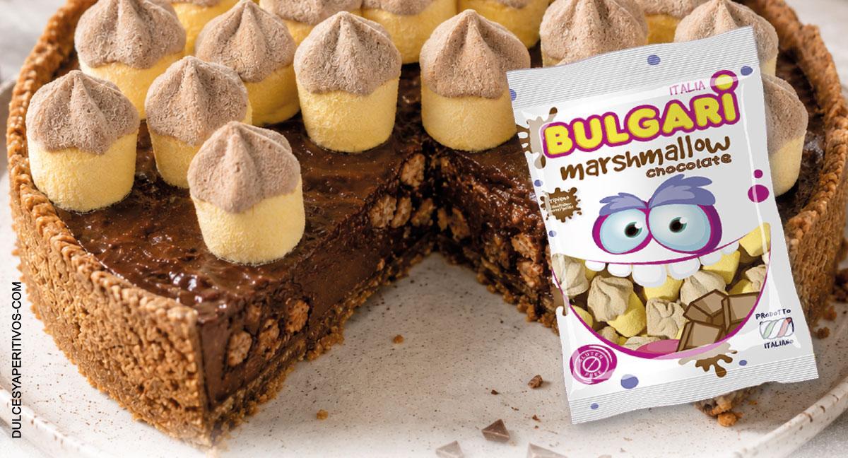 Tarta crujiente de chocolate y marshmallows Bulgari