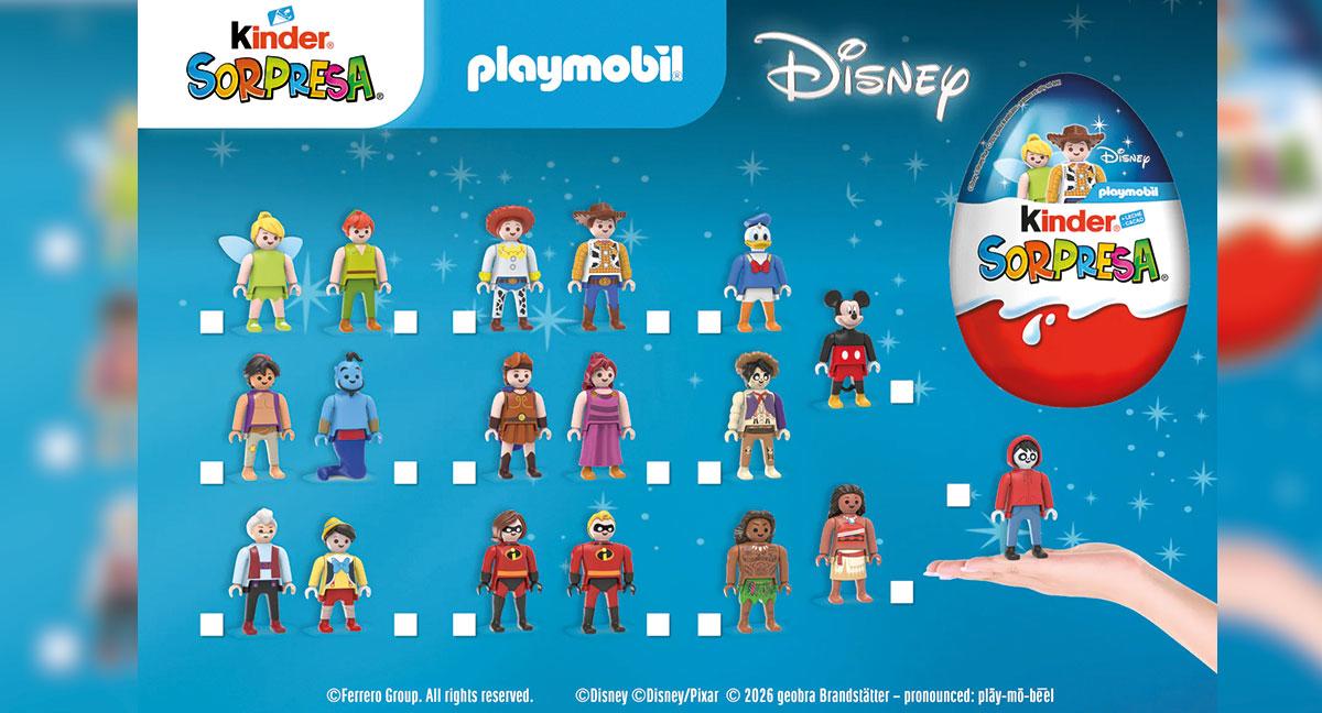 Disney y Playmobil toman el universo de Kinder Sorpresa