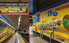 Lacasitos customiza el metro de Madrid para presentar su nuevo escape room