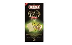 Chocolate Blanco Zero con Pistacho, de Chocolates Torras