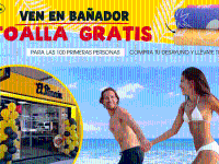 El Rincón regala toallas de playa a los clientes que acudan en bañador