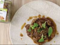 Receta de solomillo de cerdo con Nueces Bio San Blas