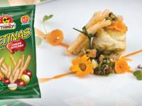 Tosfrit aporta sabrosura con sus snacks: Receta de Popieta de lubina con ramillete de Apetinas