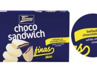 ChocoSandwich Finas Bañadas con Chocolate Blanco, de Tirma
