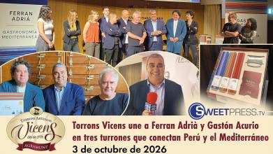 Ferran Adrià y Gastón Acurio llevan su diálogo gastronómico al turrón de Torrons Vicens