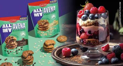 Receta: Parfait de frutas del bosque y galletas All My de Cuétara