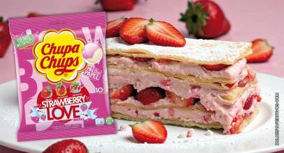 Receta: Tarta de hojaldre con fresas y Chupa Chups Strawberry Love