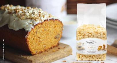 Receta: Chococarrot Cake con Gotas de Chocolate Blanco Simón Coll