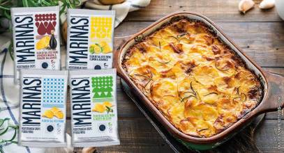 Receta: Pastel gratinado de bacalao con Patatas Fritas Marinas