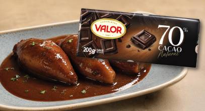 Receta: Chipirones con salsa de Chocolate Valor