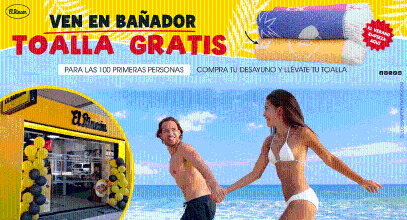 El Rincón regala toallas de playa a los clientes que acudan en bañador