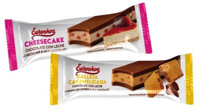 Eurochoc innova con sus nuevas barritas de cheesecake y galleta caramelizada