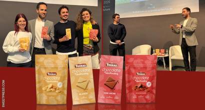 Presentación Chocolates Torras x Realfooding: Carlos Ríos, fundador de Realfooding y Oriol Pla, Marketing Head de Chocolates Torras