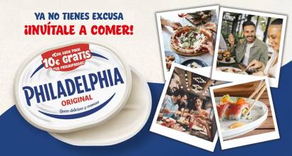 Philadelphia regala 10 euros por pack para disfrutar en más de 800 restaurantes