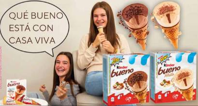 Ferrero y Casa Viva endulzan los hogares con los helados Kinder Bueno