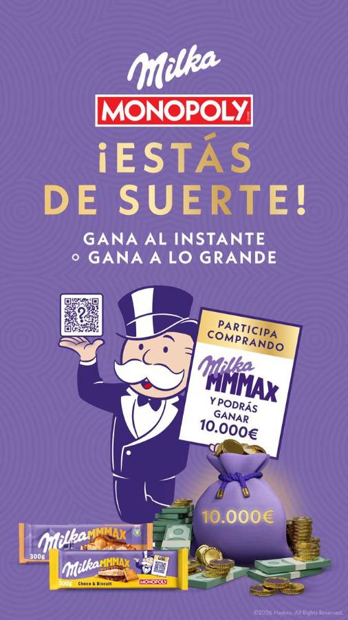 Milka y Monopoly unen diversión y sorteos exclusivos de 10.000 euros