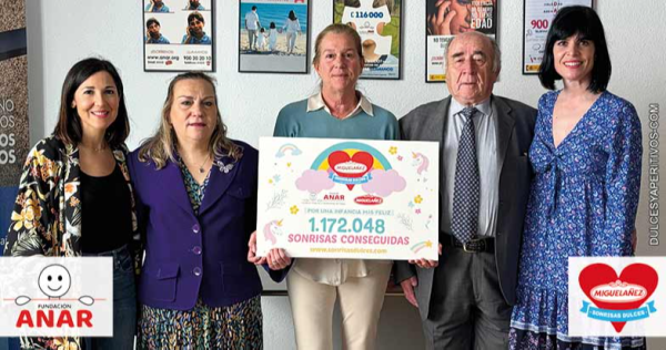 La Fundación ANAR recibe las 'Sonrisas Dulces' de Migueláñez