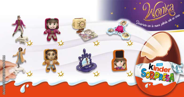 Kinder Sorpresa incluye a Wonka en su mundo de fantasía