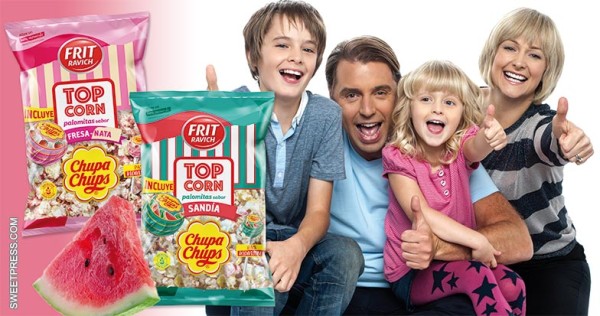 Frit Ravich amplía la familia de sus palomitas dulces 'Top Corn Chupa Chups'