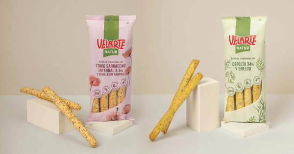 Velarte amplía su gama de productos Natur con dos nuevas referencias de palitos crujientes