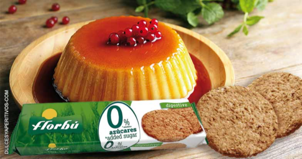 Receta: Flan con galletas Digestive 0% Florbú
