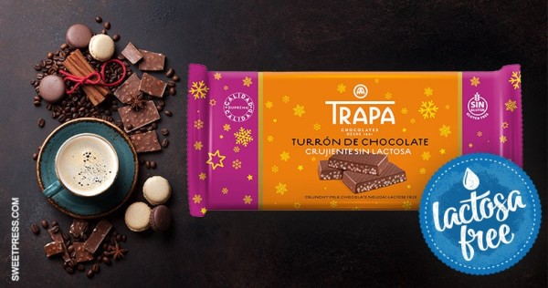 Chocolates Trapa presenta su turrón de chocolate con leche para intolerantes a la lactosa