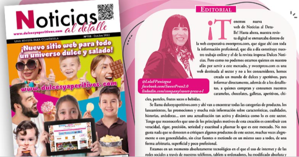 Editorial Noticias al Detalle 113: ¡Nuevo sitio web para todo un universo dulce y salado!