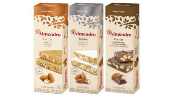 Barritas de Turrón Duro/Blando/Chocolate con Almendras, de El Almendro