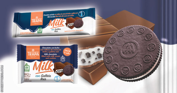 Trapa presenta Trapamilk con galleta Noir, la nueva referencia de su snack de chocolate con leche