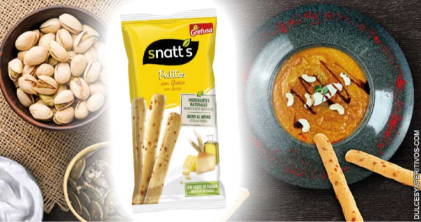 Receta: Dip de berenjena con palitos de queso Snatt’s