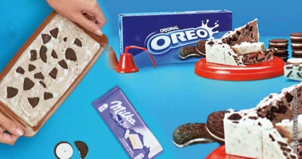 El Recetario: Turrón de Oreo y Chocolate Blanco Milka