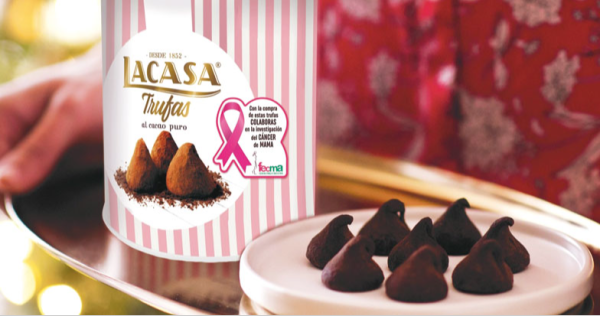 Trufas solidarias de Lacasa contra el cáncer de mama