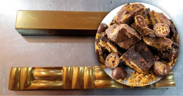 Lingotes de chocolate con migas Chonk