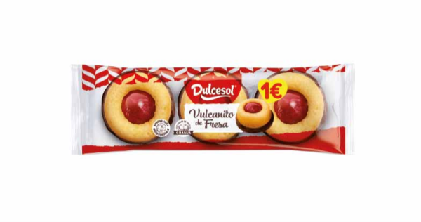 Vulcanito de fresa, de Vicky Foods