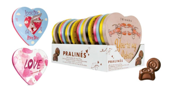 Heart Shaped Tin License Mix, de BIP Candy & Toys Spain