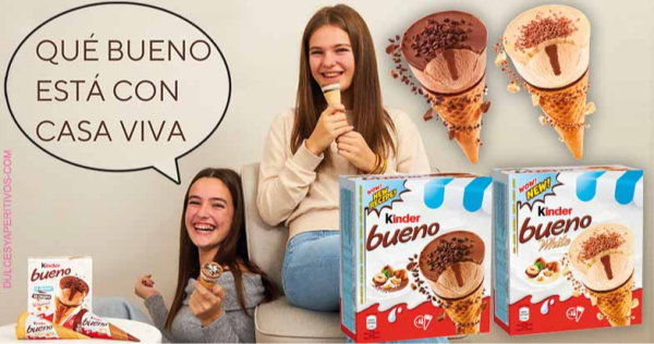Ferrero y Casa Viva endulzan los hogares con los helados Kinder Bueno