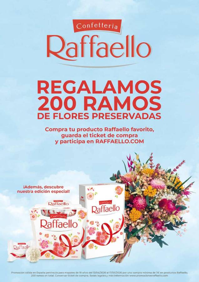 Raffaello sortea 200 ramos de flores por el Día de la Madre