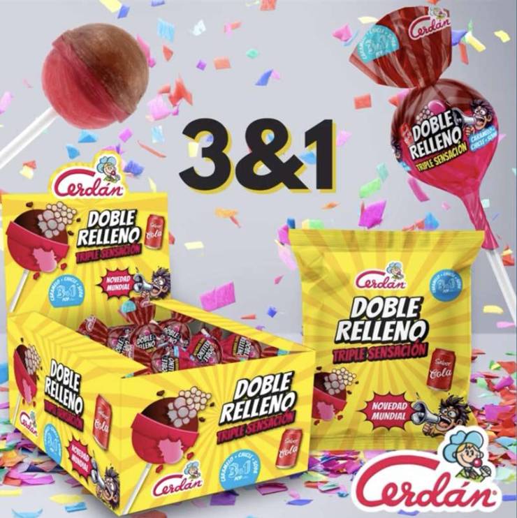 Cerdán fusiona cola, chicle y soda en su nuevo caramelo con palo