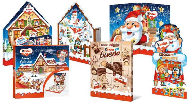 Calendarios de Adviento “para todos los gustos”, con Kinder