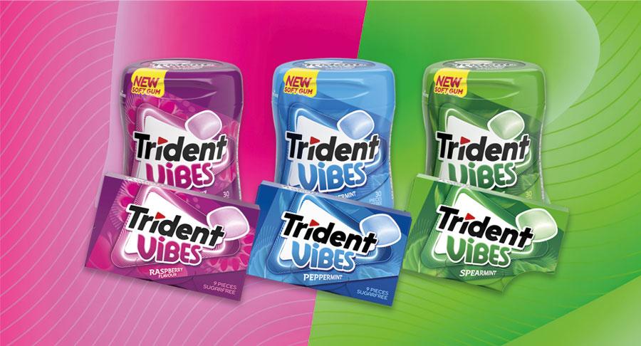 Llega Trident Vibes, nueva gama de chicles sin azúcar con “una capa crujiente y sabor intenso”