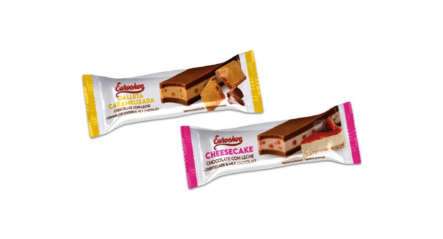 Barrita Cheesecake y Barrita Galleta Caramelizada, de Eurochoc