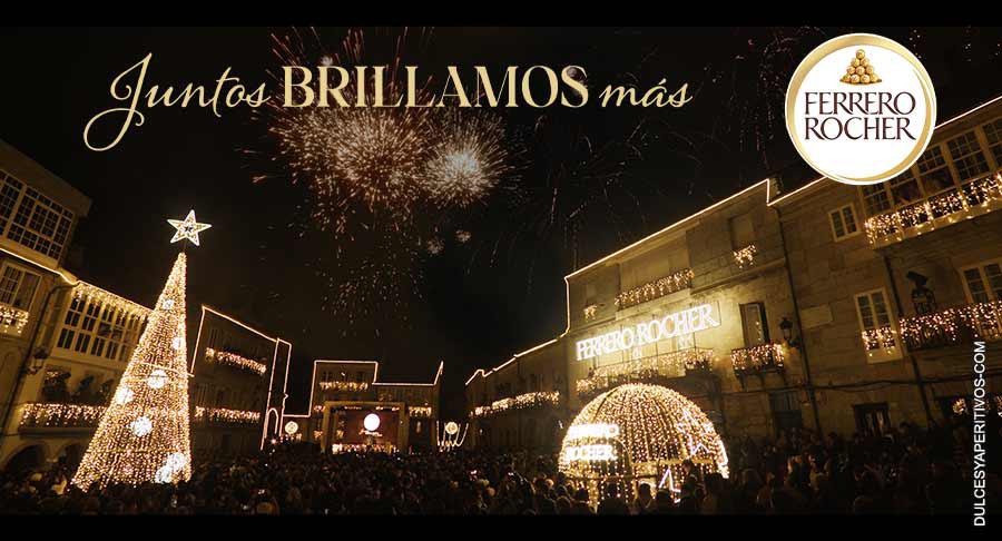 La Navidad de Ribadavia brilla con el alumbrado de Ferrero Rocher