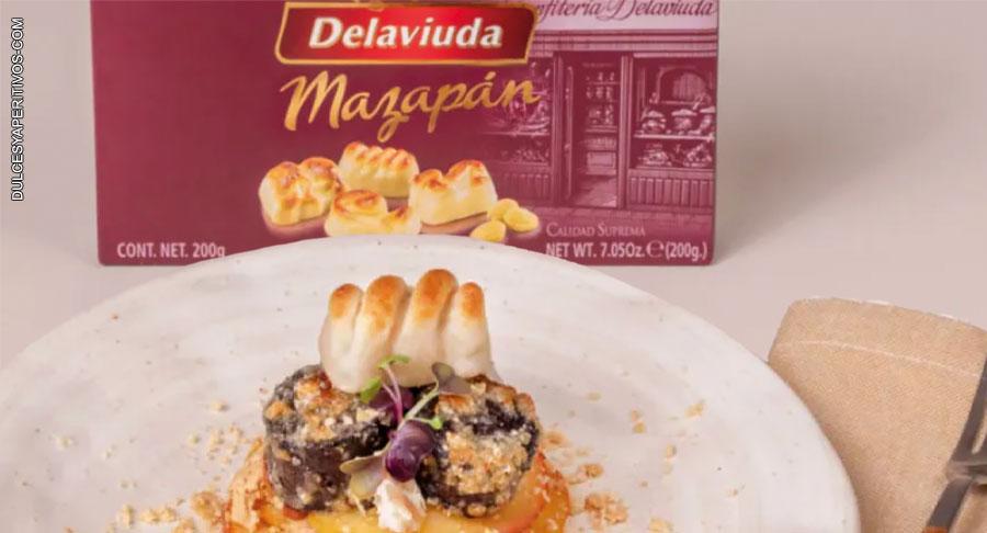 Receta: Morcilla con crocanti deTurrón Delaviuda