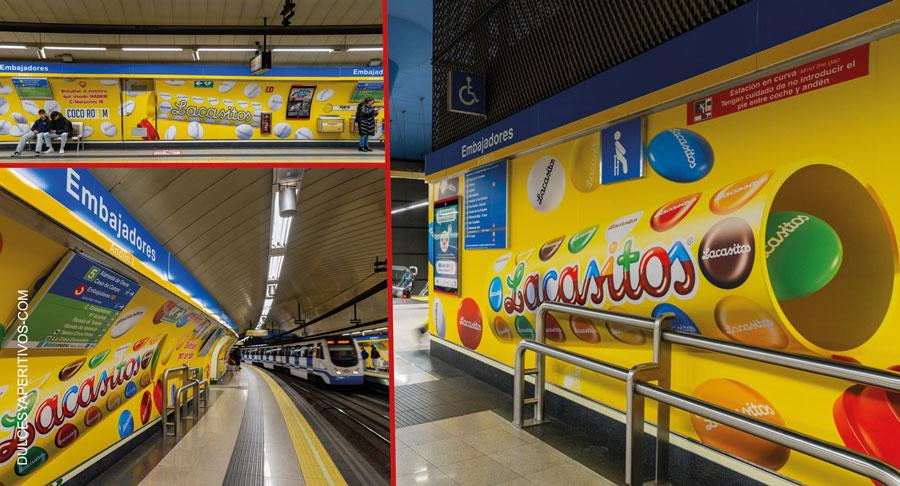 Lacasitos customiza el metro de Madrid para presentar su nuevo escape room