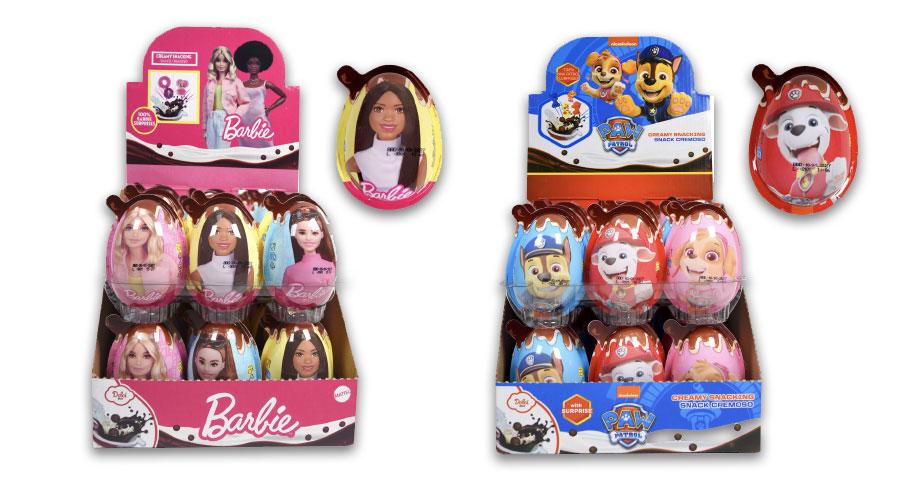 Huevos crema Barbie y Paw Patrol, de Migueláñez