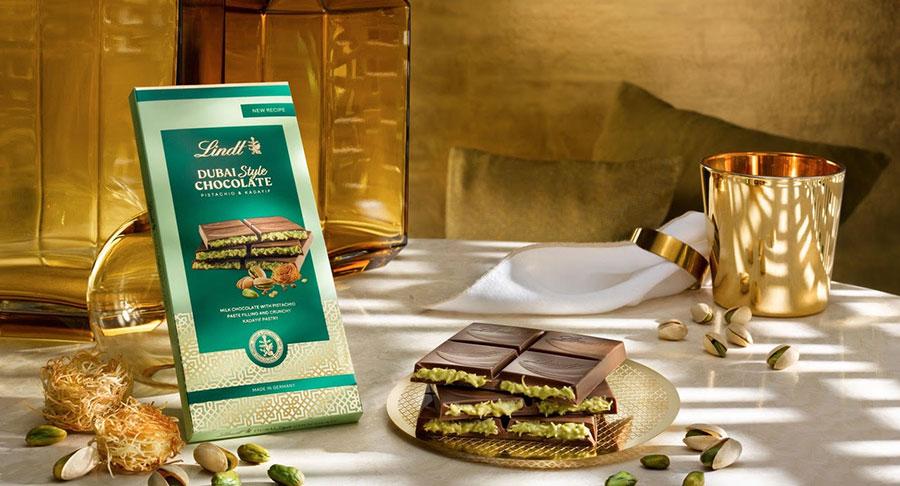 Dubai Style Chocolate, el nuevo chocolate premium de Lindt que combina pistacho y kadayif