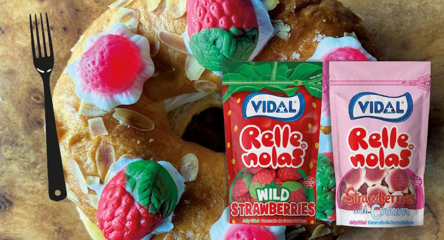 Receta: Mini Roscón de Reyes con Fresas y Fresones de Vidal