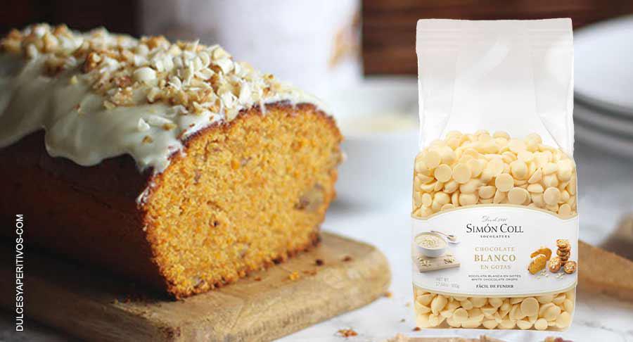 Receta: Chococarrot Cake con Gotas de Chocolate Blanco Simón Coll