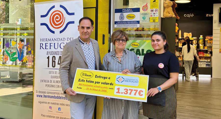 El Rincón recauda 1.377 euros para apoyar la labor social de la Hermandad del Refugio