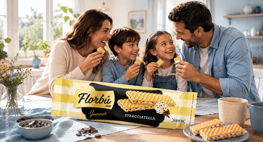 Florbú refuerza su gama de barquillo relleno con Wafer Stracciatella